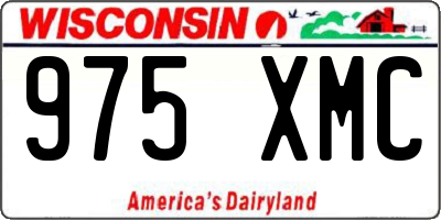 WI license plate 975XMC