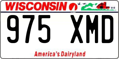 WI license plate 975XMD