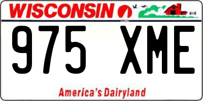 WI license plate 975XME