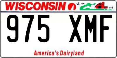 WI license plate 975XMF