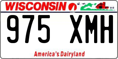 WI license plate 975XMH