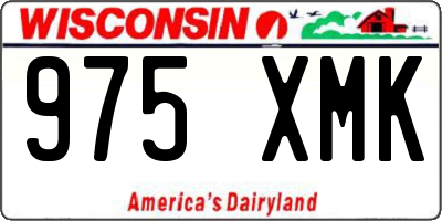 WI license plate 975XMK