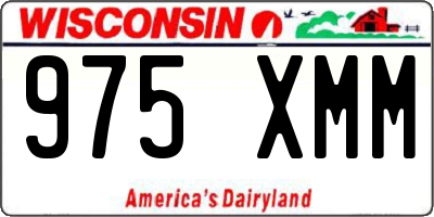 WI license plate 975XMM