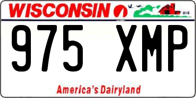 WI license plate 975XMP