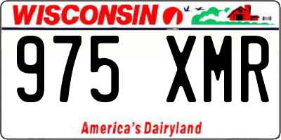 WI license plate 975XMR
