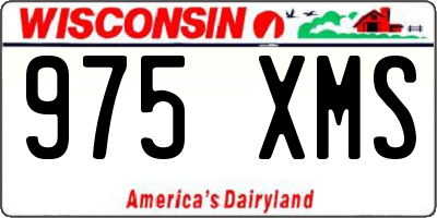 WI license plate 975XMS