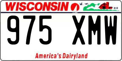 WI license plate 975XMW