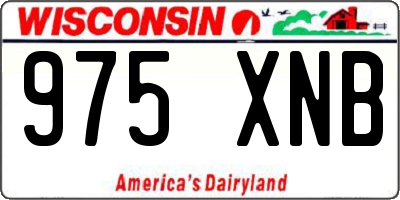 WI license plate 975XNB