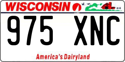 WI license plate 975XNC