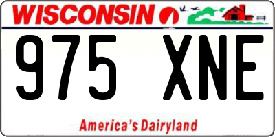 WI license plate 975XNE