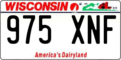 WI license plate 975XNF