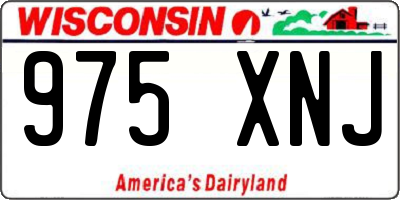 WI license plate 975XNJ