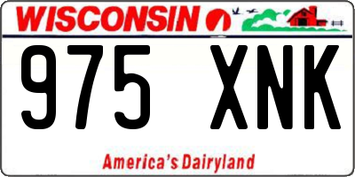 WI license plate 975XNK