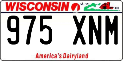 WI license plate 975XNM