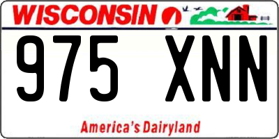 WI license plate 975XNN