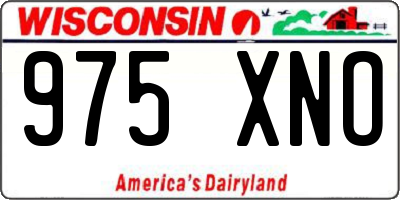WI license plate 975XNO