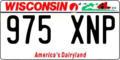 WI license plate 975XNP
