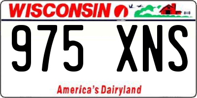 WI license plate 975XNS