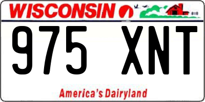 WI license plate 975XNT