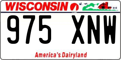 WI license plate 975XNW