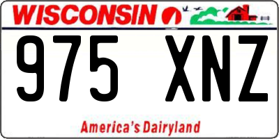 WI license plate 975XNZ