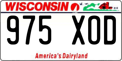 WI license plate 975XOD