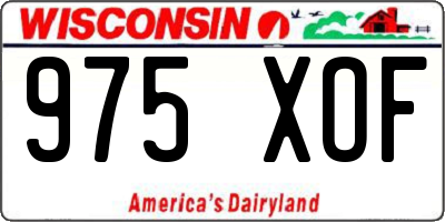 WI license plate 975XOF