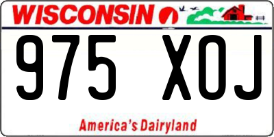 WI license plate 975XOJ
