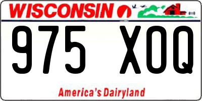 WI license plate 975XOQ