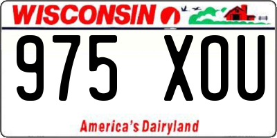 WI license plate 975XOU