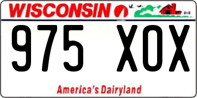 WI license plate 975XOX