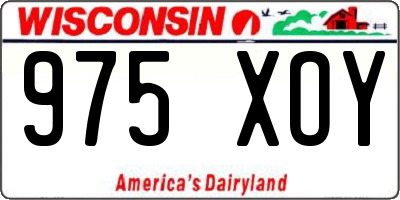 WI license plate 975XOY