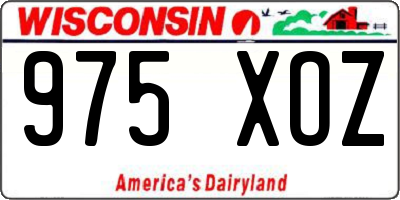 WI license plate 975XOZ
