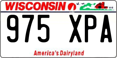 WI license plate 975XPA