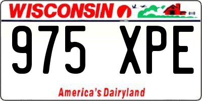 WI license plate 975XPE