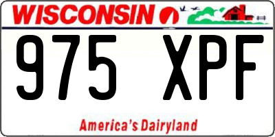 WI license plate 975XPF