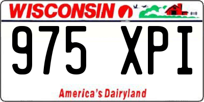 WI license plate 975XPI