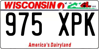 WI license plate 975XPK