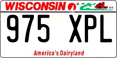WI license plate 975XPL