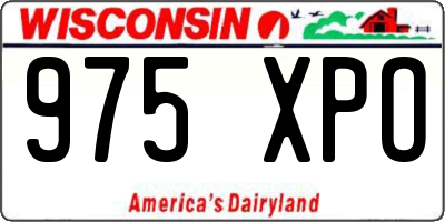 WI license plate 975XPO