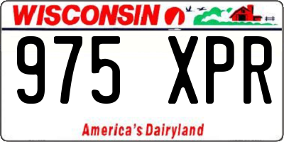 WI license plate 975XPR