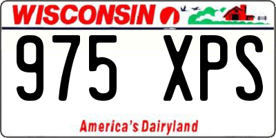 WI license plate 975XPS