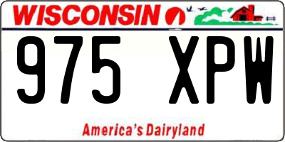 WI license plate 975XPW