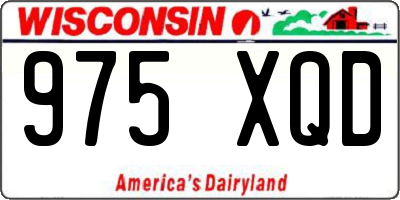 WI license plate 975XQD
