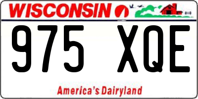 WI license plate 975XQE