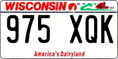 WI license plate 975XQK