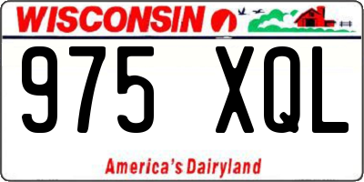WI license plate 975XQL