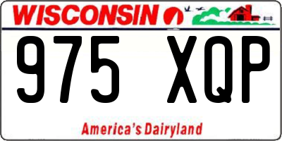 WI license plate 975XQP