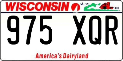 WI license plate 975XQR