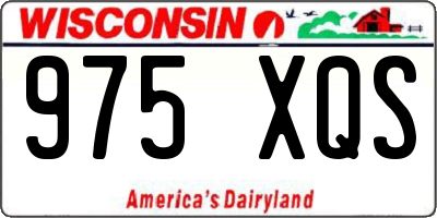 WI license plate 975XQS